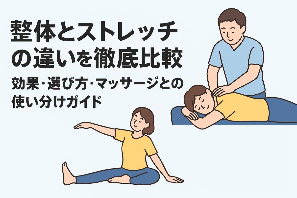 整体とストレッチの違いを徹底比較｜効果・選び方・マッサージとの使い分けガイド
