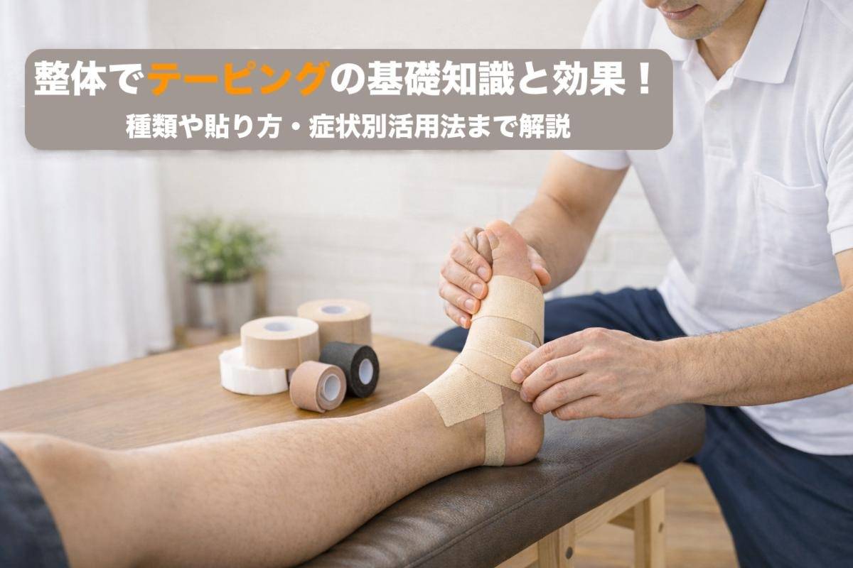 整体でテーピングの基礎知識と効果！種類や貼り方・症状別活用法まで解説